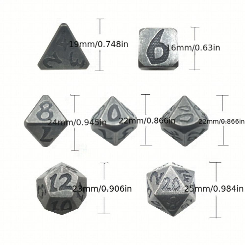 7pcs Big Words Dragon Scale Pink Luminous Polyhedral Dices For Board Game 2