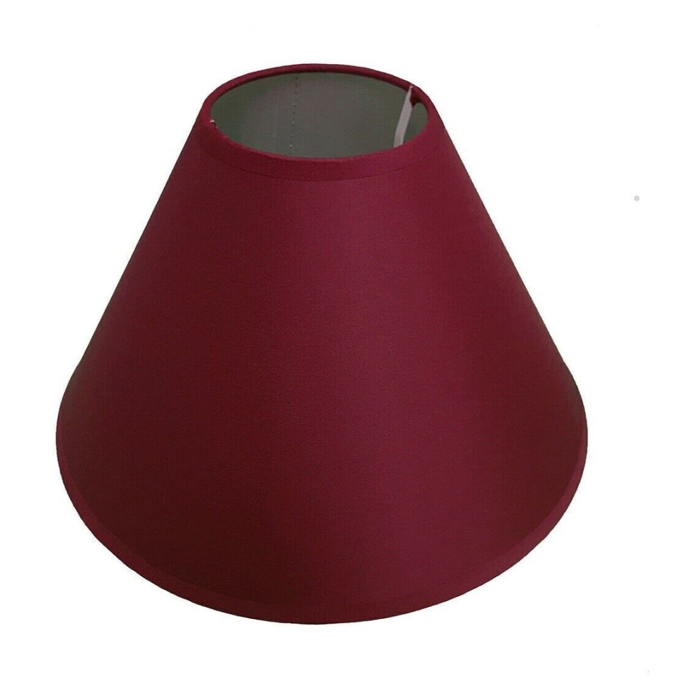 (Burgundy, 9" (23 cm)) 9" 12" 14" Cotton Textured Fabric Coolie Lampshade