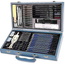 60 Piece Professional Sketch Set Pencils