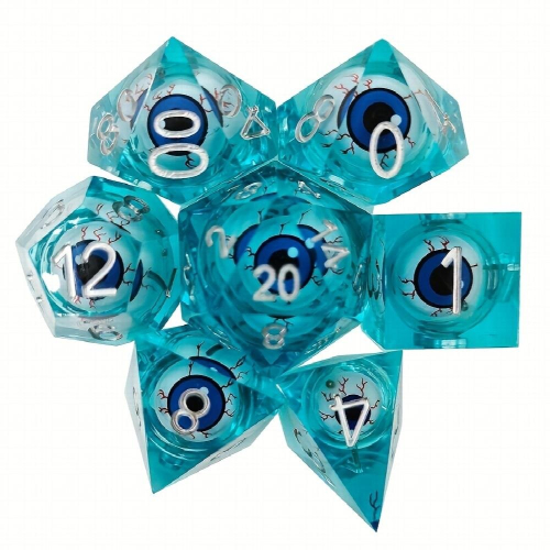 7pcs set Sharp Edge Eyeball Dice Set Hand Floating Eyeball Dice For Tabletop Role playing Games