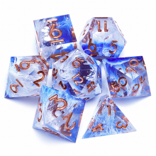 7pcs Resin Polyhedral Dice Set For Role playing Board Game Digital Teaching And Collection