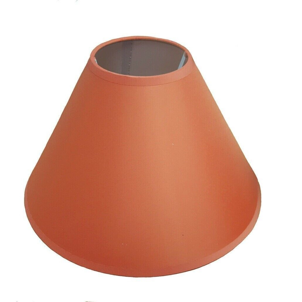 (Terracotta 12" (30cm)	) 9" 12" 14" Cotton Textured Fabric Coolie Lampshade