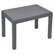 (Light Grey ) 40x60cm Outdoor Plastic Lightweight Coffee Table Patio Balcony Garden Furniture