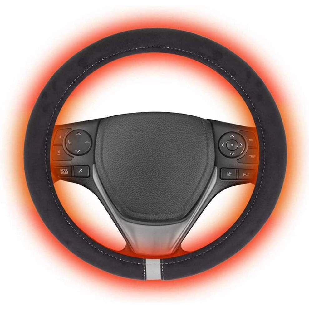 Auto Heated Steering Wheel Cover 12v 15 In Car Universal Winter Steering Wheel Heating Hand Warmer Wheel Protectivecover