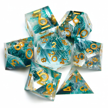7pcs Resin Polyhedral Dice Set For Cosplay Board Game Christmas Thanksgiving Gift