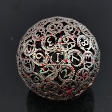 D100 Sided Giant Dice Metal Dragon Hollow Dice D100 Polyhedral RPG Large Dice Accessories Board Game Role Playing Halloween D100 Sided Dice