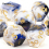7pcs Golden Number Sharp Edge Resin Polyhedral Dices Suitable For Role Playing Board Game 6