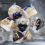 7pcs Golden Number Sharp Edge Resin Polyhedral Dices Suitable For Role Playing Board Game 11