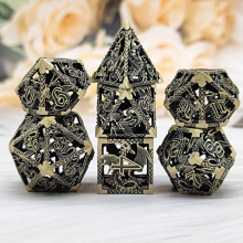 Dice Set Hollow Polyhedral Octopus Metal Dice Table Games