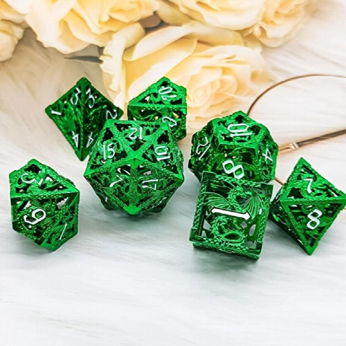 Dice Set Hollow Polyhedral Octopus Metal Dice Table Games 1