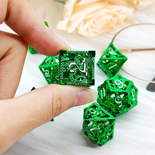 Dice Set Hollow Polyhedral Octopus Metal Dice Table Games 2