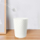Small Trash Can Wastebasket Recycling Bin For Room,white 4