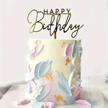 1pc Letter Graphic Cake Top Happy Birthday Art Birthday Cake Plate Diy Acrylic Cake Plate Dessert Cake Bread Decoration Holiday Party Party Supplies T