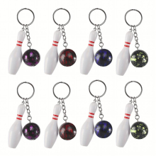 8pcs Mini Bowling Keychain Creative Bowling Keychain Bowling Key Pendant For Party Classroom Birthday Gift