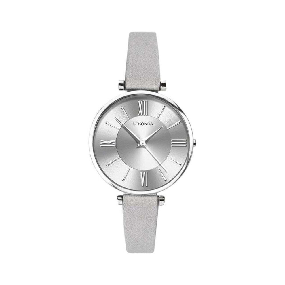 Sekonda 2843 Ladies Watch with Silver Dial and Grey Strap