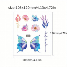 Gorgeous Butterfly & Dream Wing Glitter Tattoo Stickers Perfect for Eye Makeup Festivals Parties & Catwalks