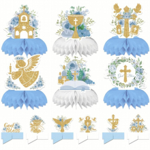 12pcs Baptism Decorations Baptism Table Centerpieces Pink Themed Baptism Party Supplies Baptism Birthday Decorations For Boys And Girls