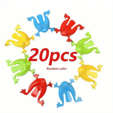 20pcs Jumping Frog Bounce Fidget Toys Novelty Assorted Stress Reliever Toys Birthday Gift Party Favor Random