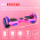 (Chrome Pink Bundle) 6.5'' Hoverboard and Hoverkart Go Kart LED Bundle 6