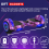 (Galaxy Purple Bundle) 6.5'' Hoverboard and Hoverkart Go Kart LED Bundle 7