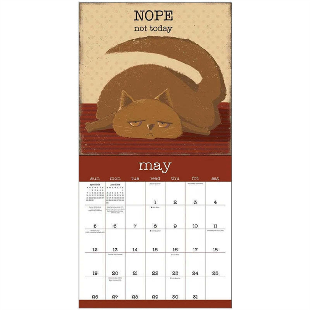 A Year of Snarky Cats 2024 Wall Calendar 2024