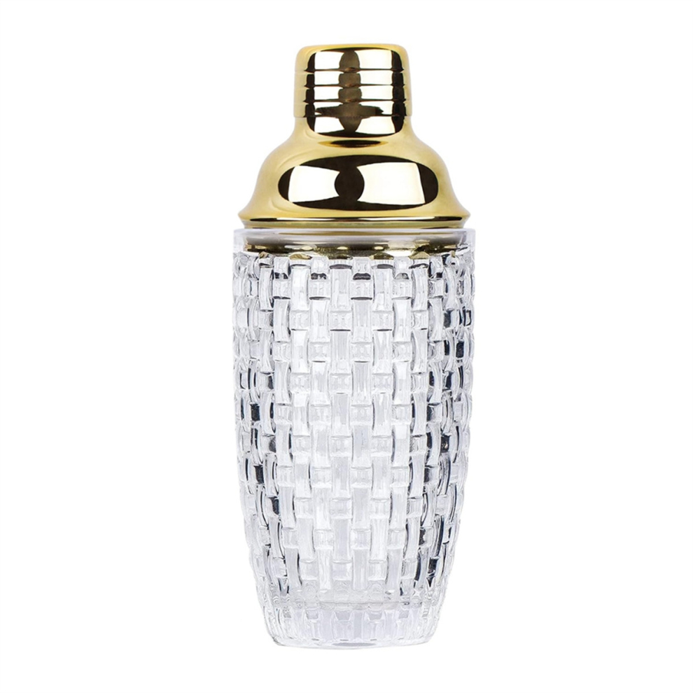 13Oz Glass Cocktail Shaker Set - Glass Shaker Gold