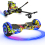 (Graffiti Yellow Bundle) 6.5'' Hoverboard and Hoverkart Go Kart LED Bundle 1