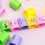 24pcs 4 Funny Smile Pattern Rainbow Ring Finger Pull Toys Elastic Ring Spring Stacking Ring Birthday Party Small Gift Package Set 6