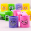 24pcs 4 Funny Smile Pattern Rainbow Ring Finger Pull Toys Elastic Ring Spring Stacking Ring Birthday Party Small Gift Package Set 3