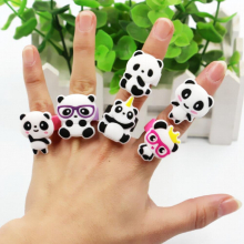12 A Pack Of Girls Kids Hot Pop Panda Rings