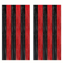 1pc Red And Fringe Curtain 243 84x97 54 Cm Backdrop Curtain Party Decorations