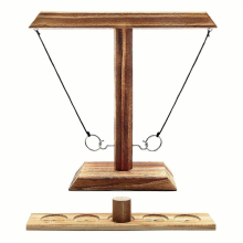 Ring Hook Game Ring Hook With Shooting Ladder Fun Hook And Ring Game Two Players Battle Ring Hook Game Wooden Interactive Game For Outdoor Party Bar A