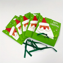 5Pcs Christmas Merry Christmas Santa Claus Carton Cookie Macarons Birthday Party Gift Decoration For Party