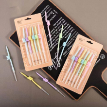 6pcs Dots Birthday Candle Curve Bending Spiral Candle Rainbow Party Marriage Cake Decoration