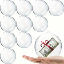 10pcs Refillable Clear Plastic Christmas Ornaments For DIY Crafts Weddings And Holiday Decorations Large Open Hanging Decorations