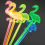 50pcs Colored Fruit Fork Butterfly Fruit Pick Flamingo Toothpick Fruit Fork 4