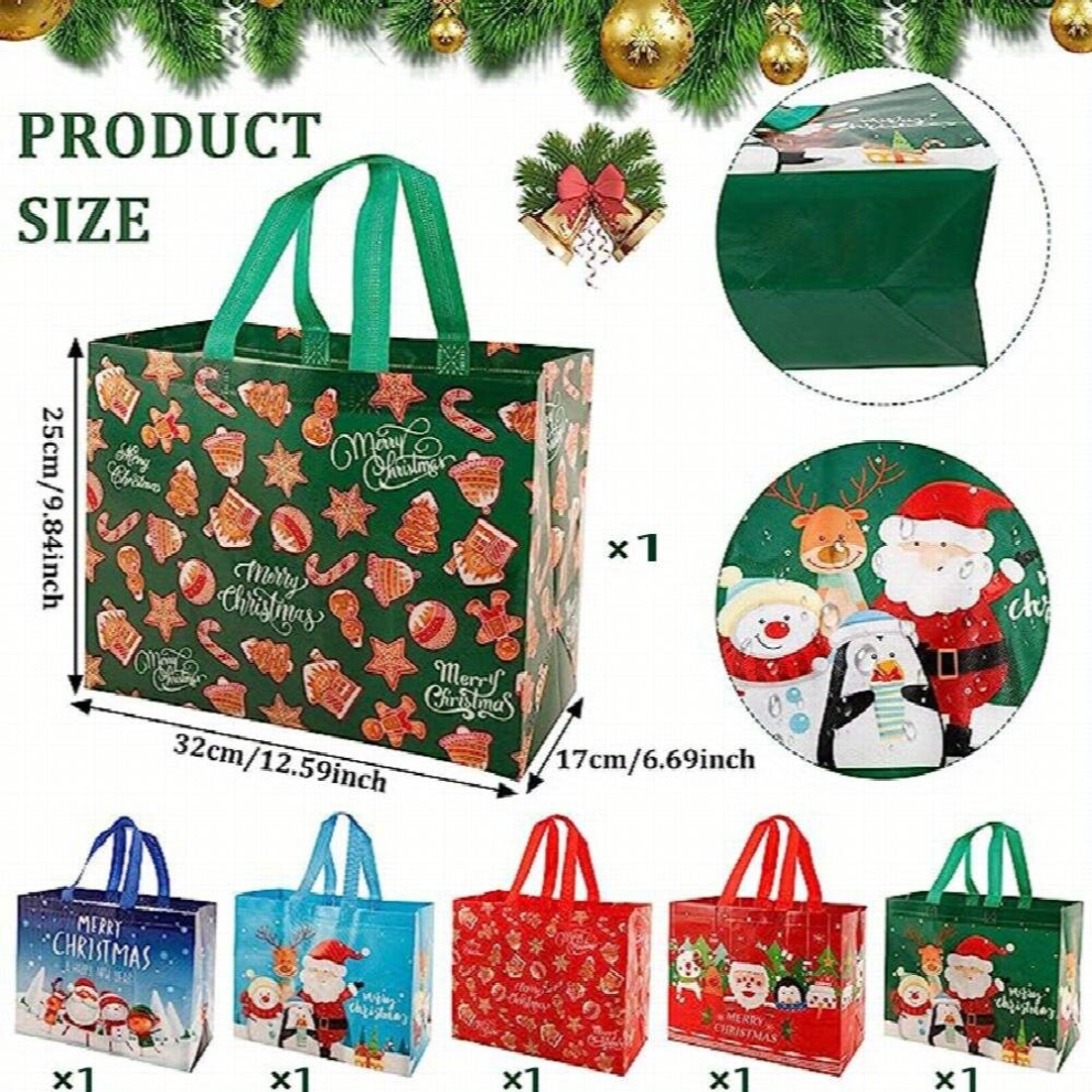 Christmas Gift Bags Reusable Christmas Tote Bags Non woven Large Christmas Gift Snack Wrap Shopping Bags For Christmas Holiday Party Supplies-image-OPC-PD5PW87-NEW
