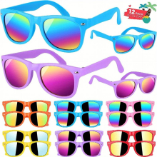 12 Packs Of Kids Neon Sunglasses With UV400 Protection Perfect For Pool Parties Birthday Favors And Goody Bags Christmas Halloween Thanksgiving Gift