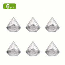 6pcs Artificial Diamond Plastic Boxes Packaging Box Creative Candy Box Candy Box For Christmas Decoration And Wedding Use