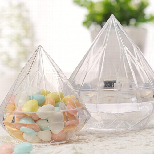 6pcs Artificial Diamond Plastic Boxes Packaging Box Creative Candy Box Candy Box For Christmas Decoration And Wedding Use 2