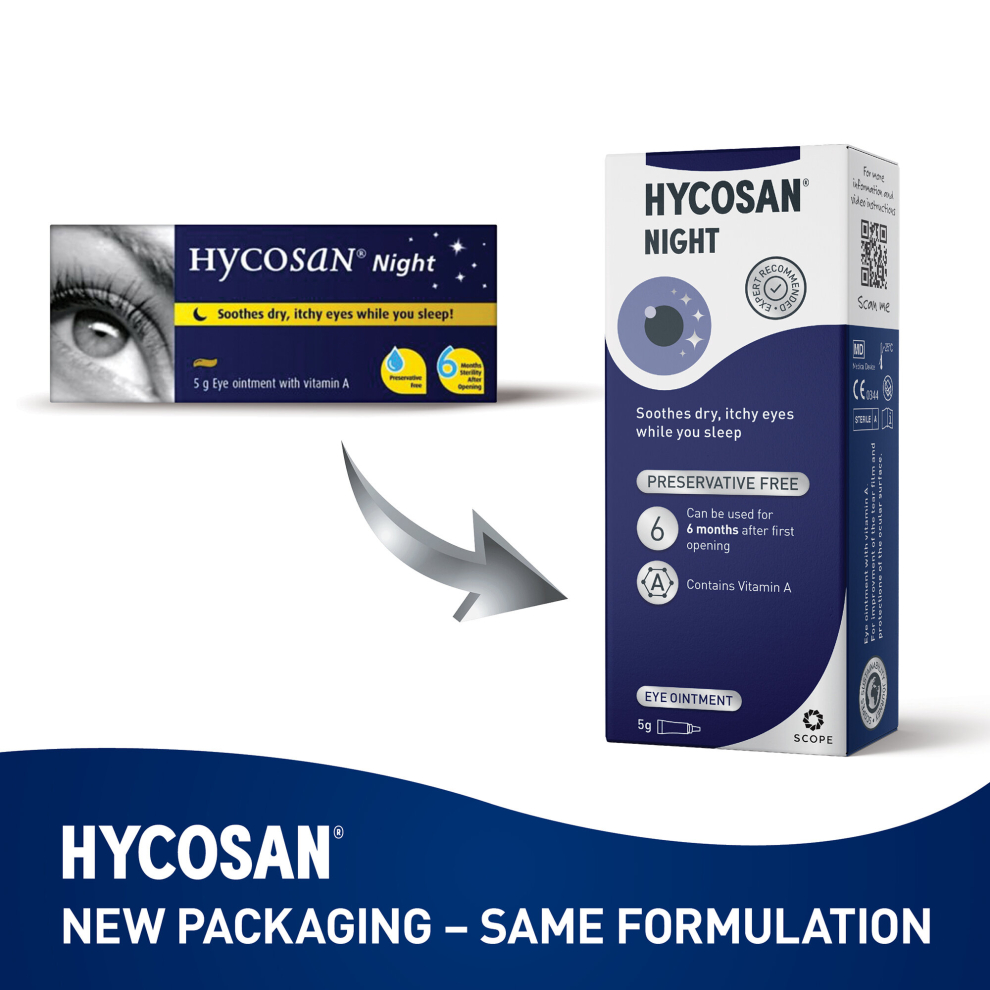 Hycosan Night Eye Ointment - Pack of 5