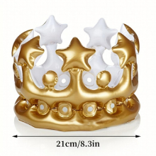 1 Pc Pvc Inflatable Crown Birthday Party Gathering Inflatable Birthday Hat