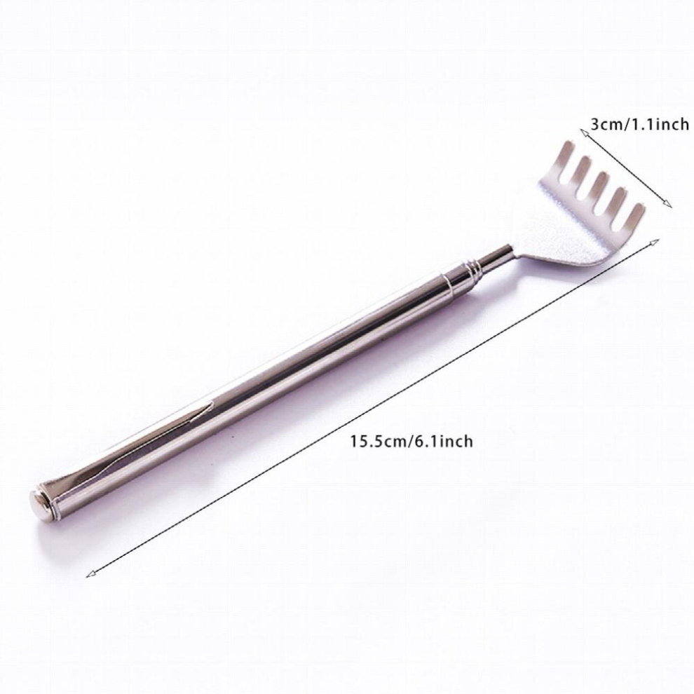 1 Pc Adjustable Back Scratcher Stainless Steel Back Telescopic Portable Extendable Claw Extender Tickle Stick Massage Tool