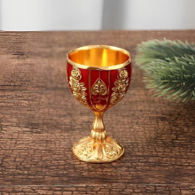 1 Vintage Classical Metal Wine Glass Creative Glass With Carved Patterns And Relief Suitable For Home Gatherings And Kitchen Decoration Suitable For B