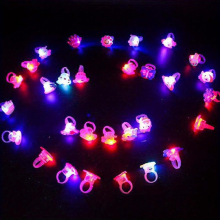 10pcs Mixed Style Luminous Ring Childrens Luminous Ring LED Glitter Finger Childrens Party Small Gift Christmas Gift