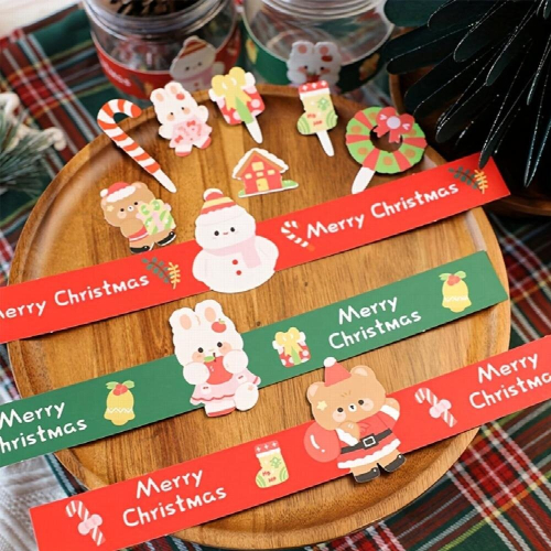11pcs Christmas Edge Insert Stickers Cupcake Decoration Self adhesive Cup Covers 1