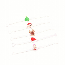 5pcs Cartoon Christmas Party Decoration Wristbands Rings And Hair Clips Creative Silicone Bracelet Durable And Comfortable Childrens Jewelry