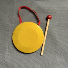 Pure Copper Gong Percussion Toy Promotional Supplies Traditional Toys Wooden Party Cheer Toys