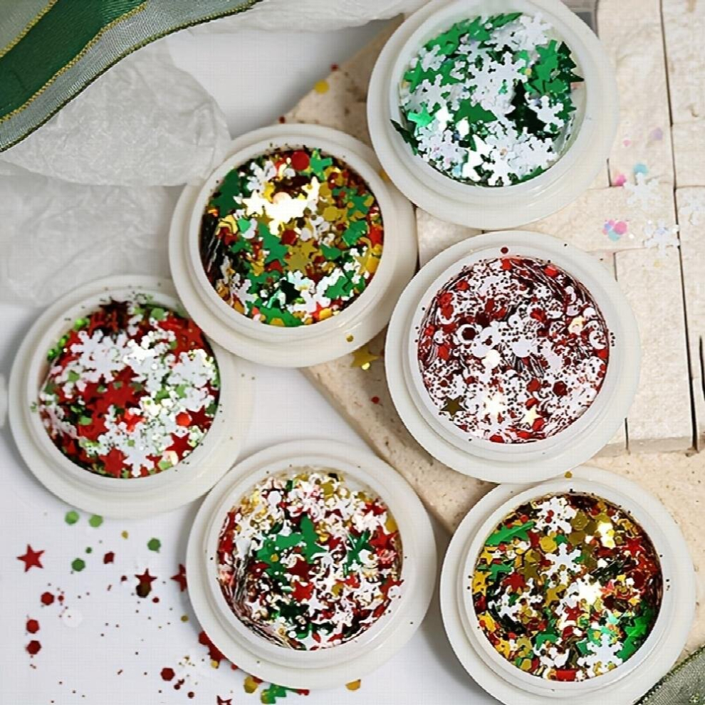 Winter Glitter Snowflake Nail Glitter Christmas Nail Sticker Snowflake Glitter Snowflake Nail Decal Christmas Glitter Snowflake Shape Nail For Ladies