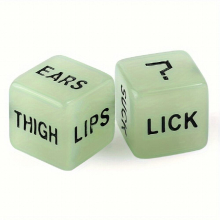 2pcs Luminous Dice Suitable As Party Supplies Board Game Props